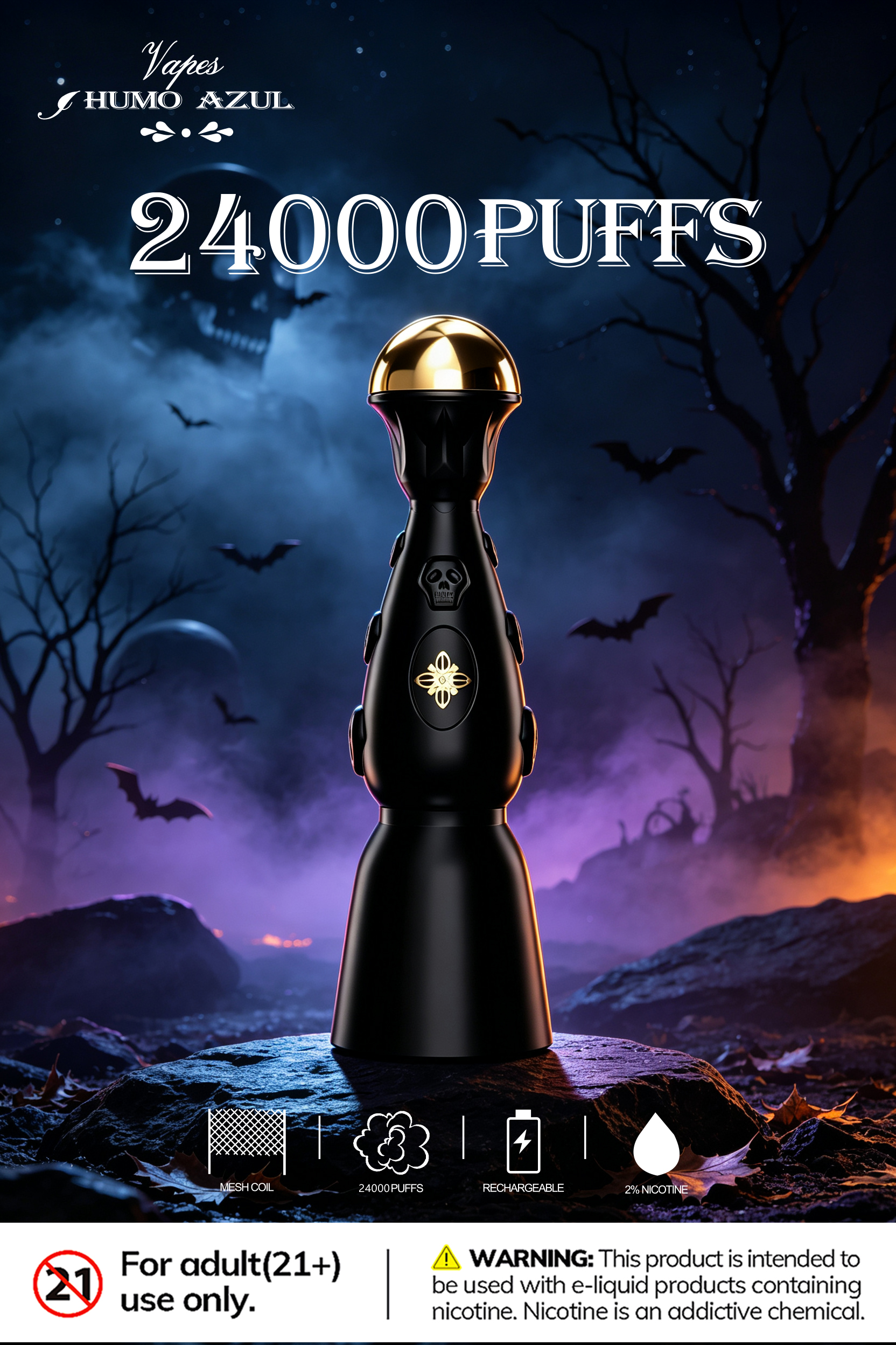 Humo AZUL Dark night edition 24000