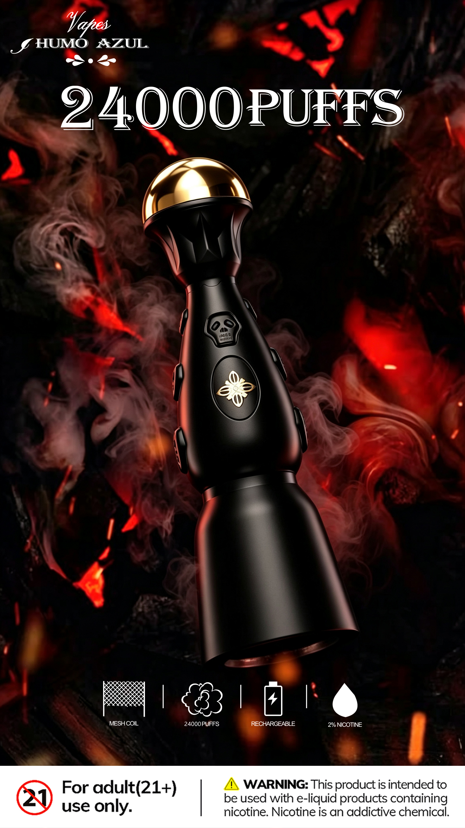 Humo AZUL Dark night edition 24000 - obrazek 8