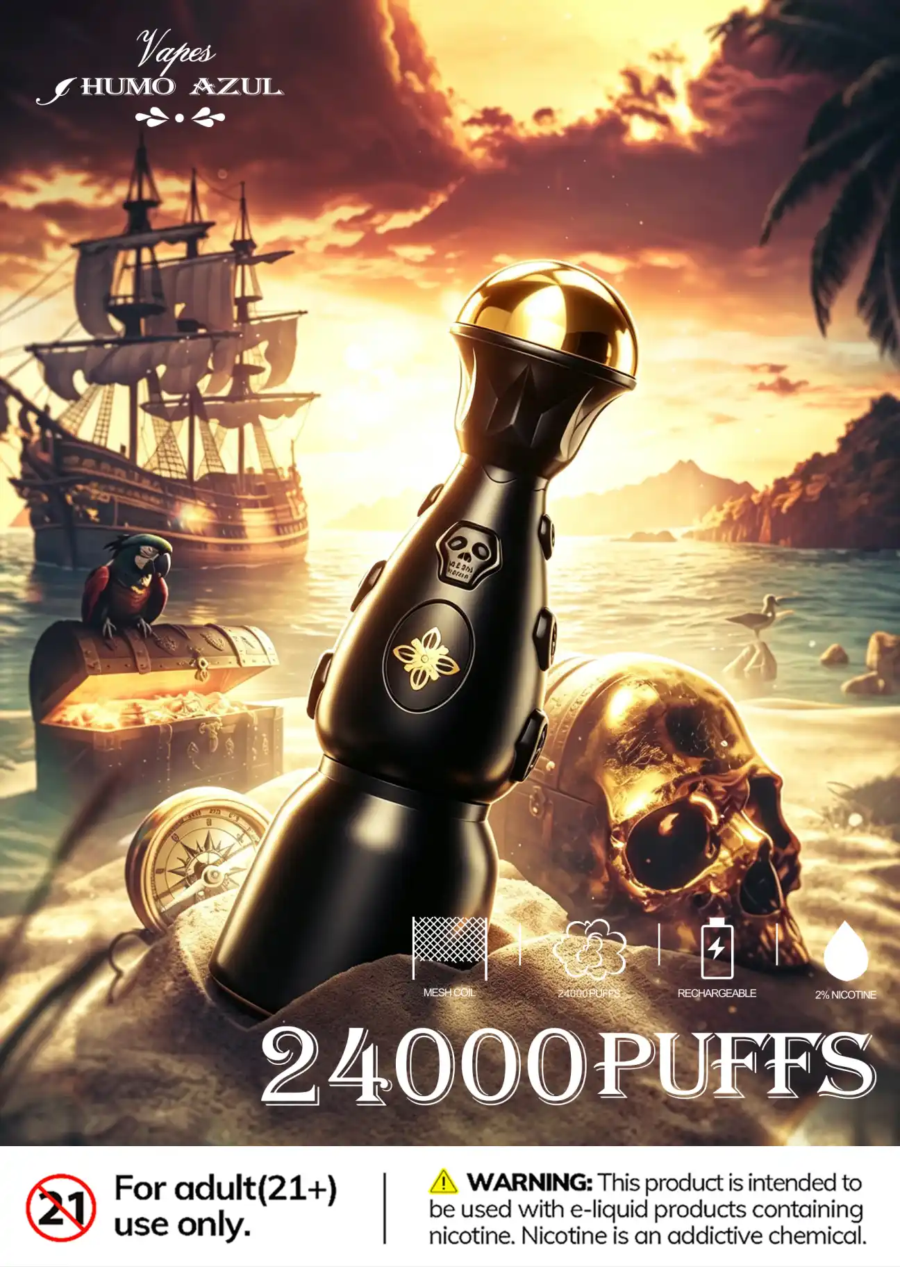 Humo AZUL Dark night edition 24000 - obrazek 11