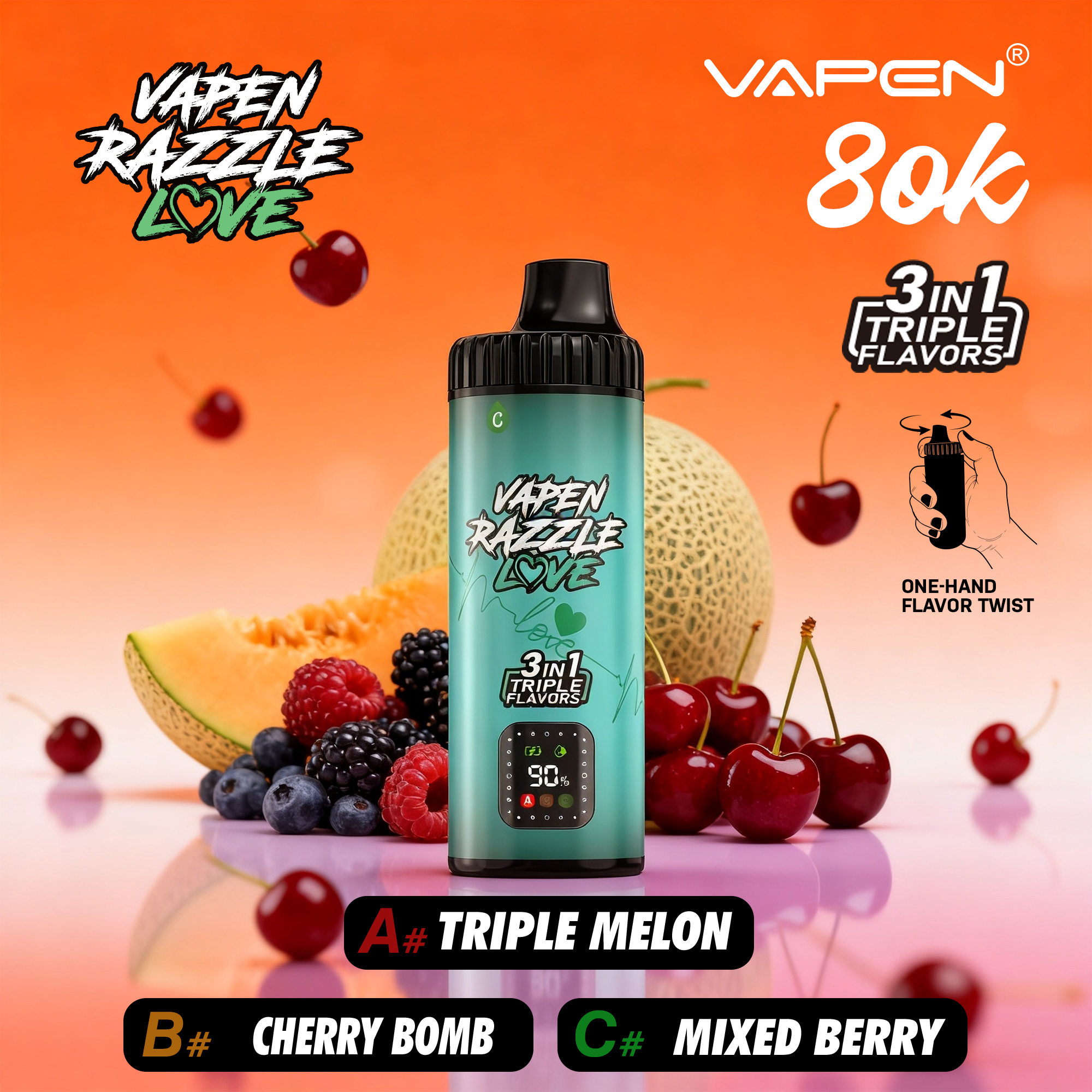 VAPEN RAZZLE 80K 3 IN 1 - obrazek 12