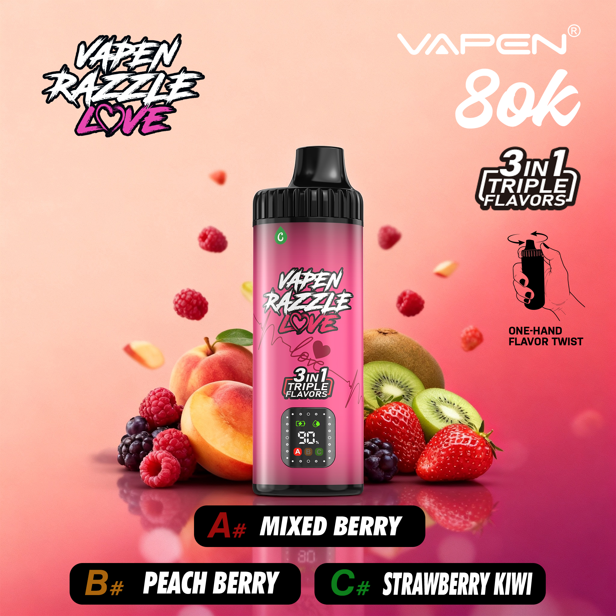 VAPEN RAZZLE 80K 3 IN 1 - obrazek 15