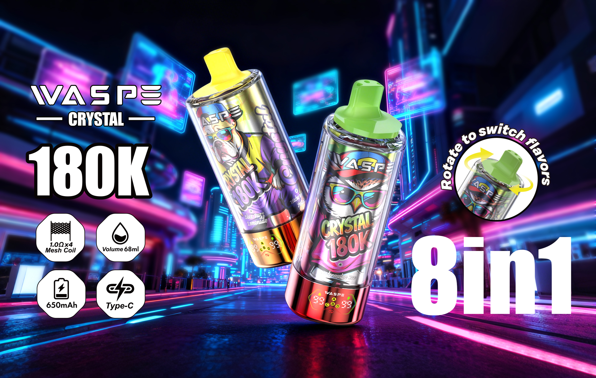 WASPE 8 IN 1 Crystal 180000