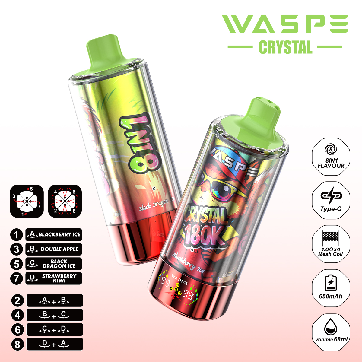 WASPE 8 IN 1 Crystal 180000 - obrazek 33