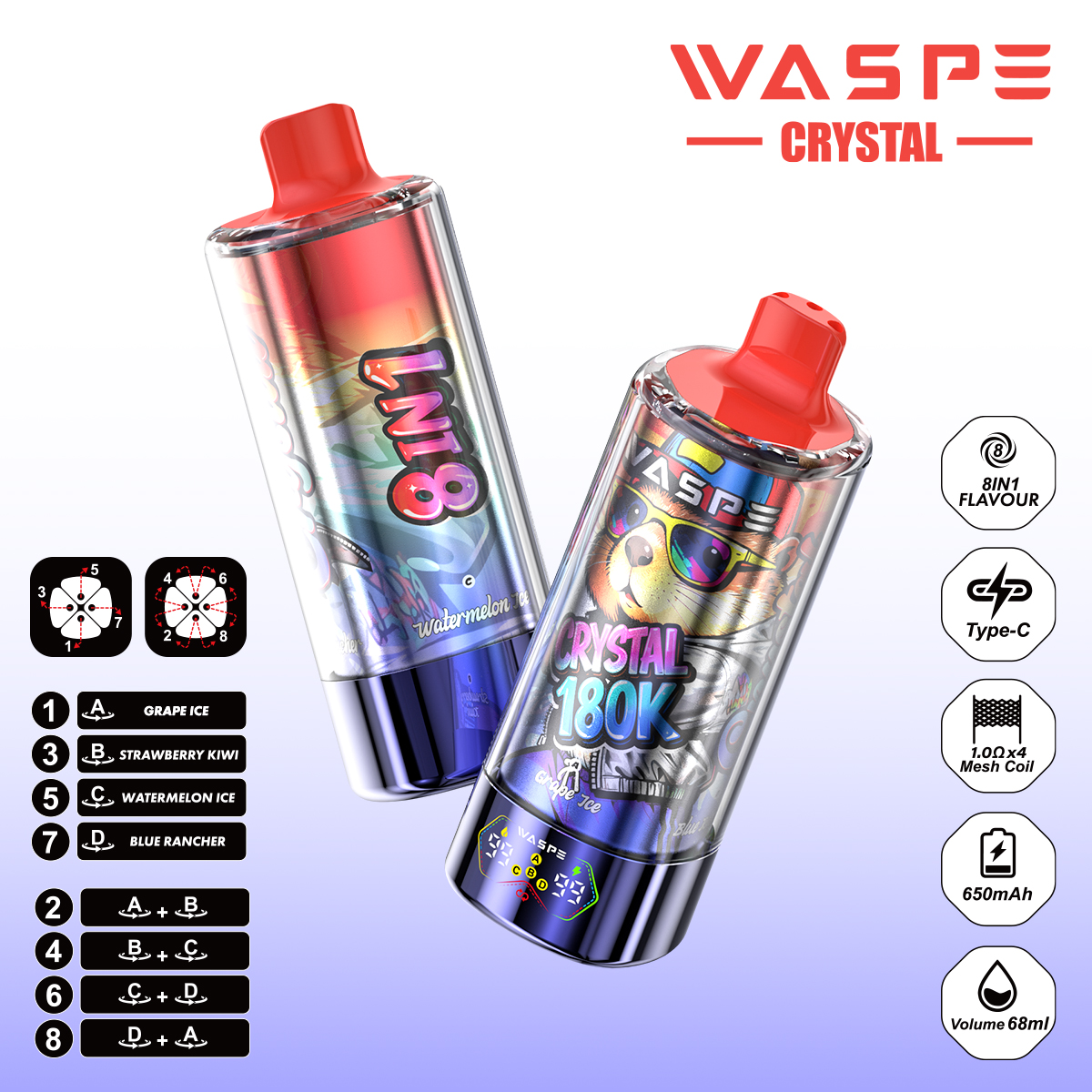 WASPE 8 IN 1 Crystal 180000 - obrazek 39