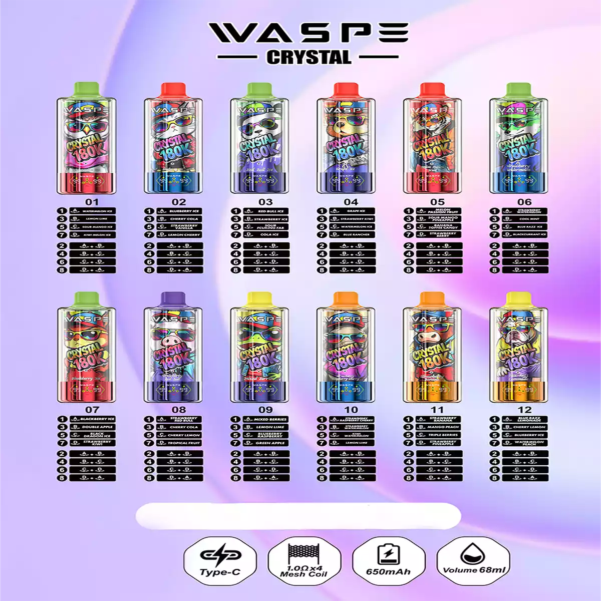 WASPE 8 IN 1 Crystal 180000 - obrazek 71