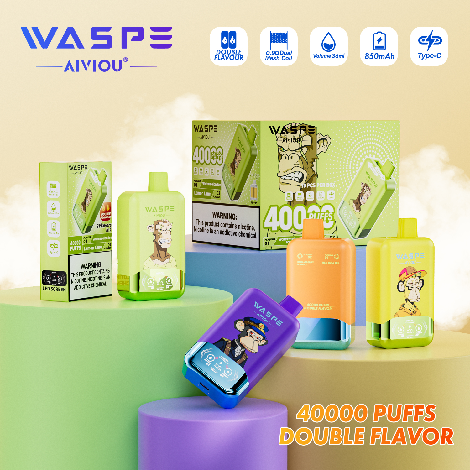 WASPE Double Flavor 40000 - obrazek 76